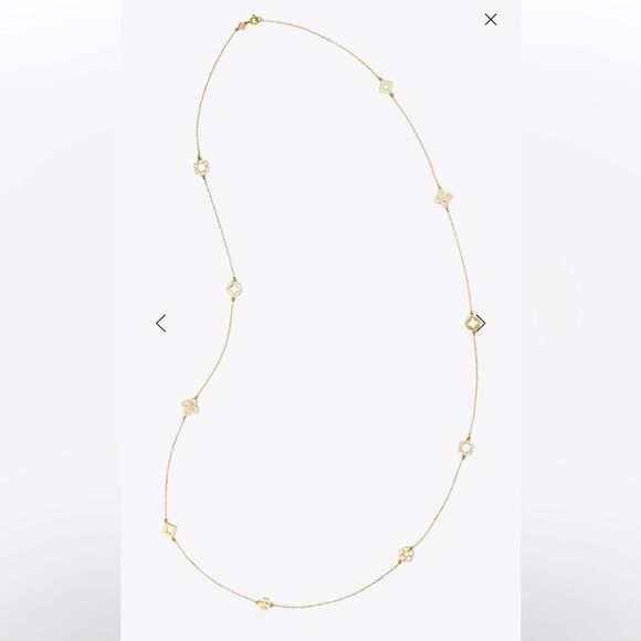 Tory Burch Kira clover long necklace - Picture 1 of 4